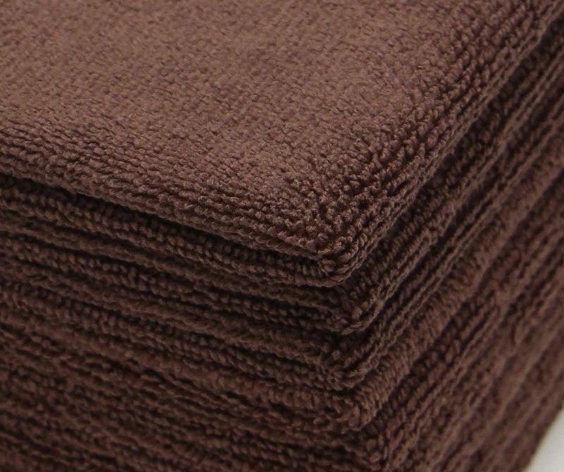 VeraSong Microfiber Dish Cloths Fast Drying Kitchen Cleaning Cloth Dish Rags Dust Cloths Ultra Absorbent Lint Free Washcloths 12inch x 12inch 10 Pack Brown - Image 4